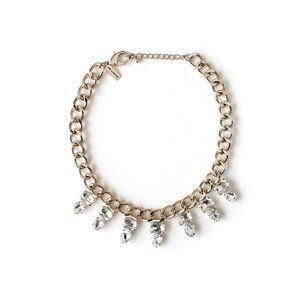 THE LIMITED crystal and gold statement necklace